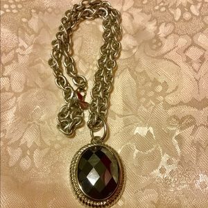 Beautiful Hematite Stainless Steel Necklace